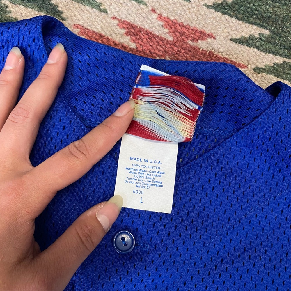Vintage Majestic Dodgers Jersey Blue Diamond Collection Mesh MLB Mens Large 6000 - Picture 5 of 8